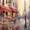 Художник Brent Heighton. Любовь и дождь на улицах Парижа