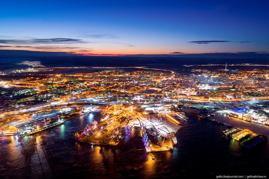 Мурманск с высоты — столица Заполярья и город моряков (76 фото)
