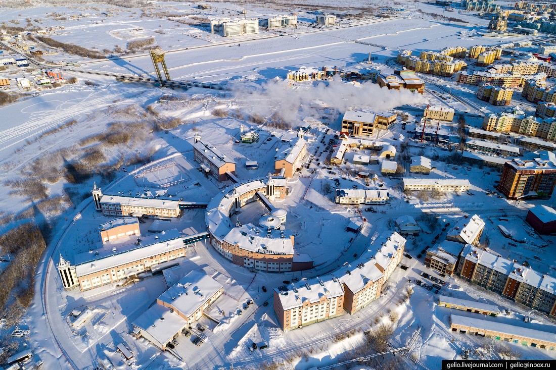 Салехард с высоты — город на полярном круге (52 фото)