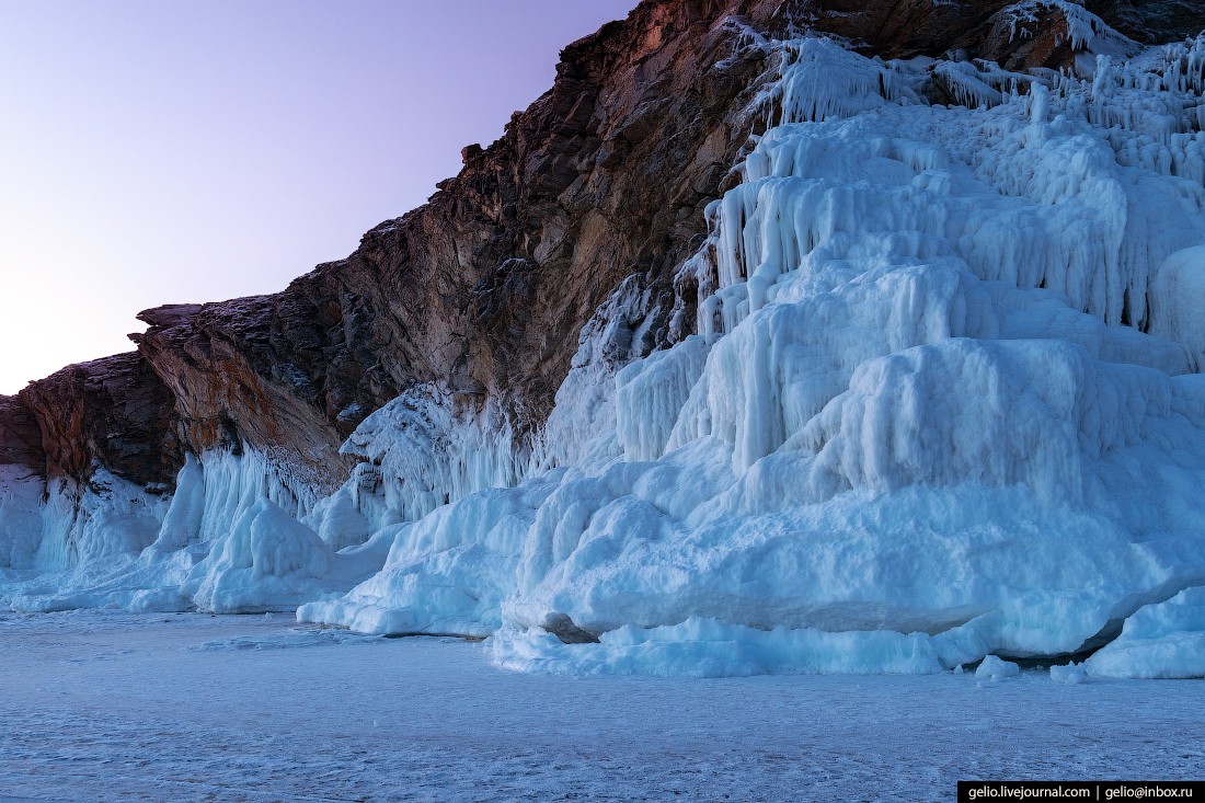 Зимний Байкал — километры прозрачного льда (76 фото)