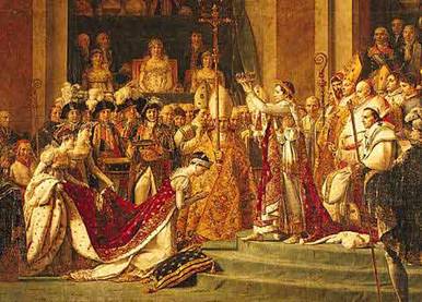 Коронация Наполеона 2 декабря 1804 г. в соборе Нотр-Дам де Пари. Картина Жака Луи Давида, 1805-1807