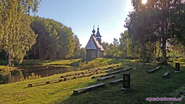 церковь Всемилостивого Спаса на территории музея деревянного зодчества, Кострома 