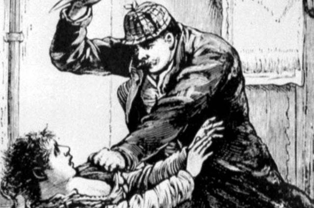 Иллюстрация к материалу о Джеке Потрошителе, опубликованная в газете Polize Gazette в 1888 году.