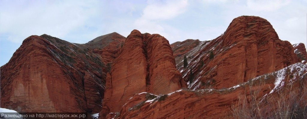 Семь быков - скалы Джети-Огуз (Киргизия)