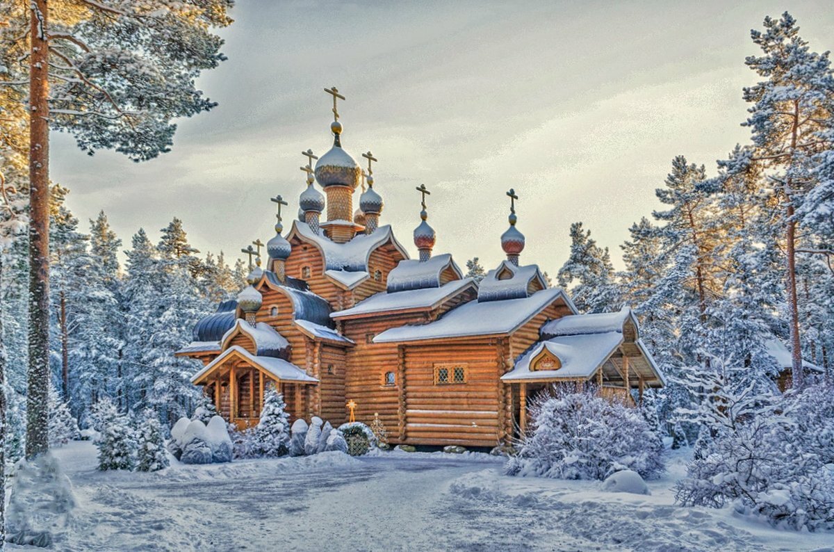 красивые храмы зимой
