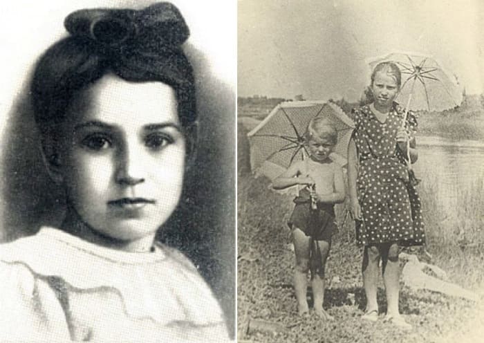 Таня Савичева в 6 лет и в 11 лет (справа) с племянницей Машей Путиловской за несколько дней до начала войны, июнь 1941 | Фото: aif.ru
