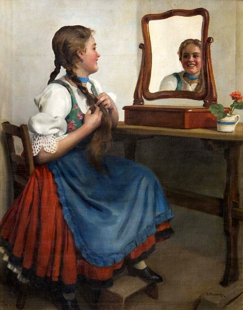 Пимоненко girl-at-the-mirror (482x615, 136Kb)