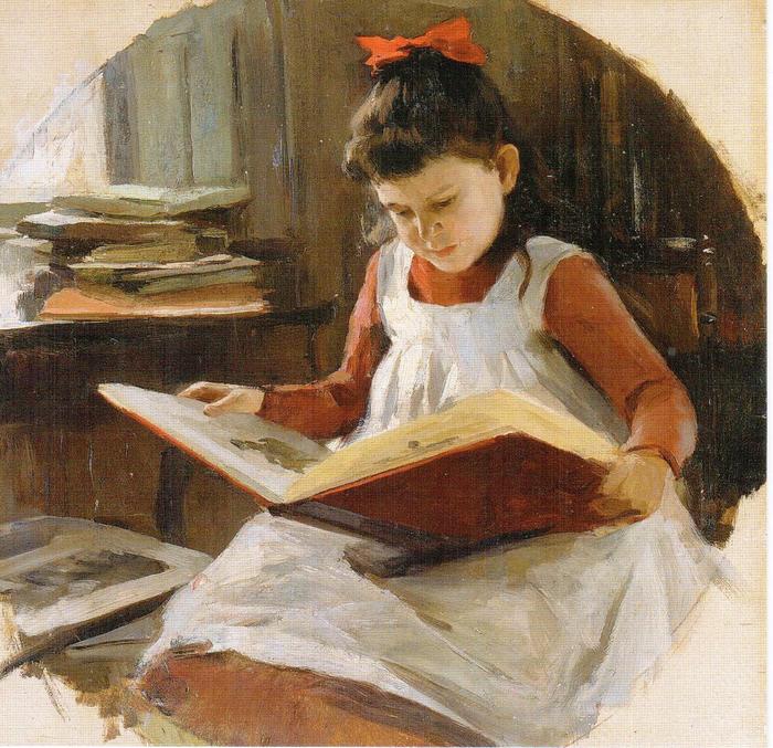 Пимоненко Портрет дочери художника Раисы конец 1890-х  (700x677, 94Kb)