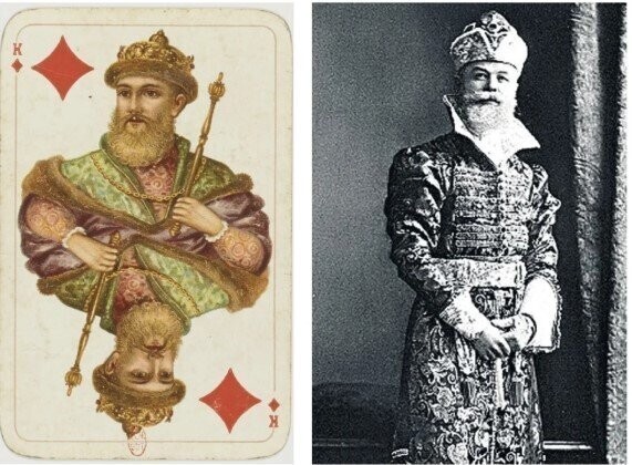 Король бубен - статский советник Николай Гартунг в костюме боярина.
