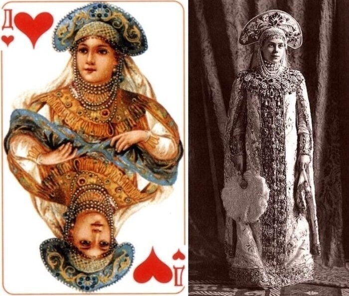 Червовая дама – княгиня Ксения Александровна в костюме боярыни.