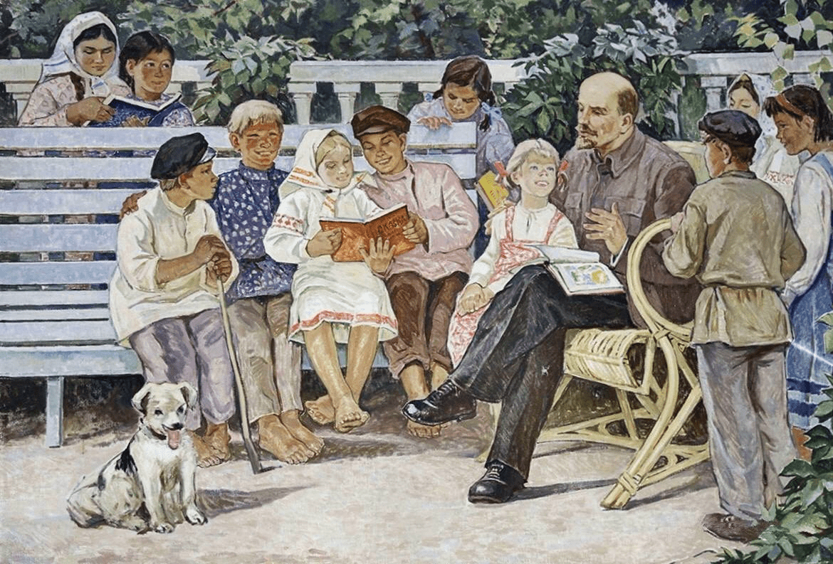"Ленин читает детям сказку" 1957 год (одна из самых знаменитых картин художника)