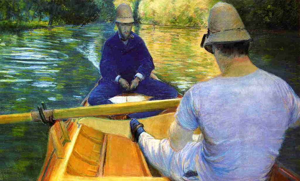 Boaters on the Yerres  -  1877 - Private collection - Drawing - pastel.jpg