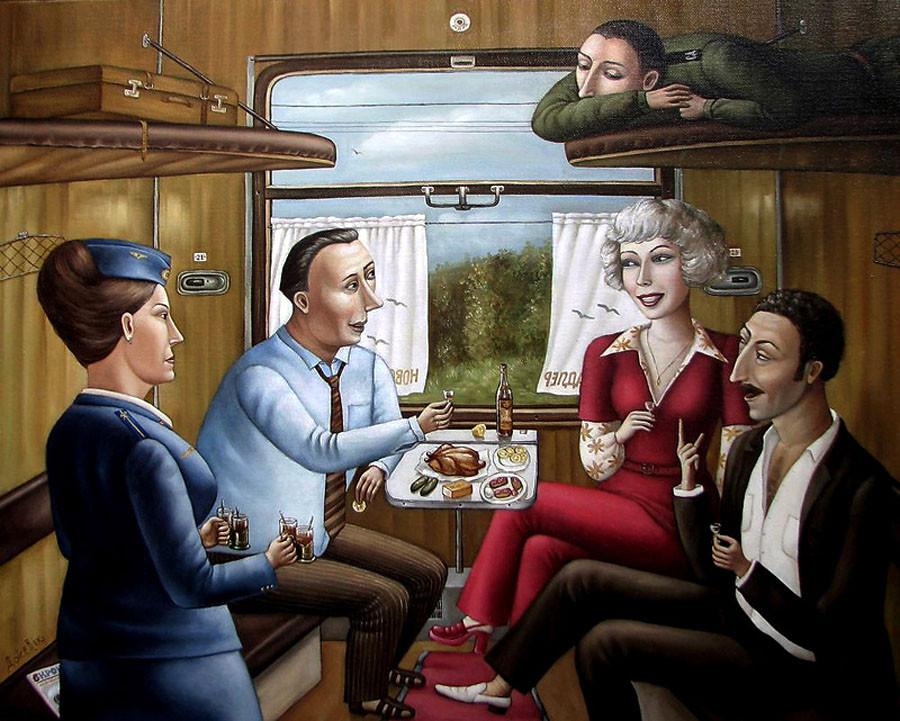 Картины Анжелы Джерих: добрая ирония в советском духе