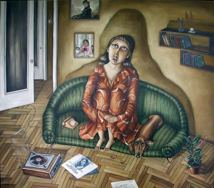 Картины Анжелы Джерих: добрая ирония в советском духе  27