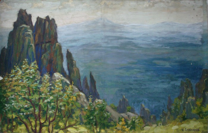Слюсарев И.К. На горе Большой Таганай, 1930-е гг.