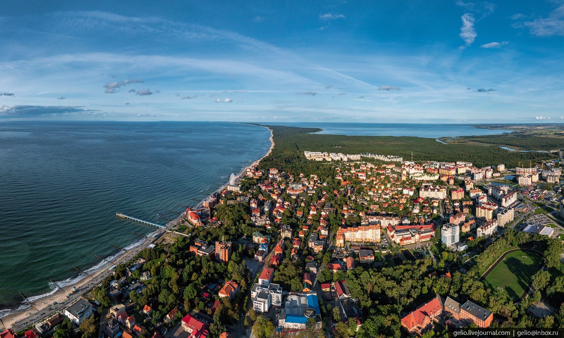 зеленоградск, курорт, балтийское море, панорама