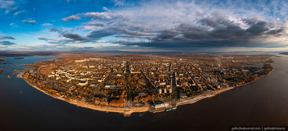 Комсомольск-на-Амуре с высоты, комса, панорама