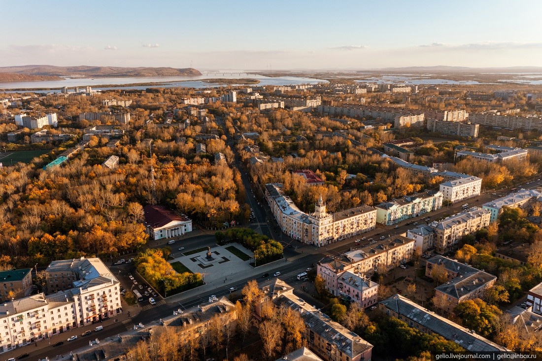 Комсомольск-на-Амуре с высоты, комса, Площадь Ленина