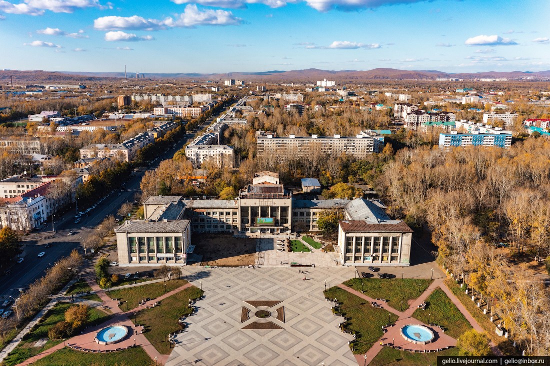 Комсомольск-на-Амуре с высоты, комса, Дворец культуры судостроителей
