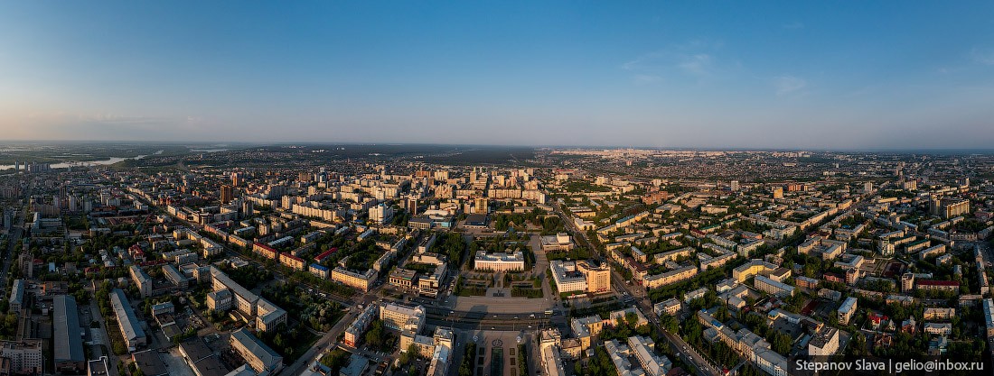Барнаул с высоты, панорама