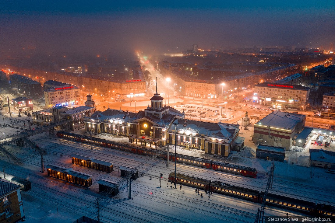 Новокузнецк, зима, жд вокзал