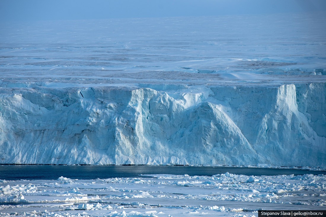 Мыс Флигели, ледник, самая северная точка России