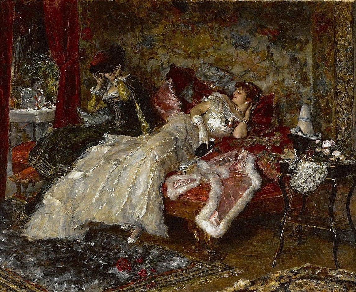 Художник Eduardo Leon Garrido (1856 – 1949). Портрет элегантной дамы