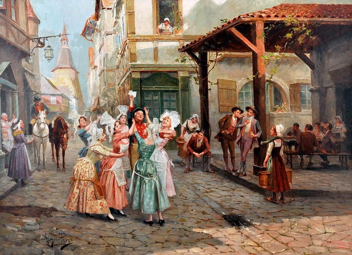 Художник Mariano Alonso Perez y Villagrosa (1857 – 1930). Сцены парижской жизни