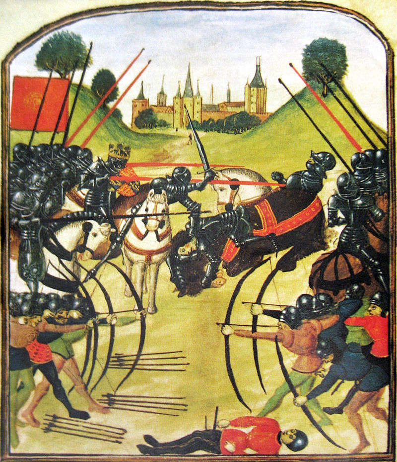 Битва при Тьюксбери (1471). Миниатюра из Гентской хроники