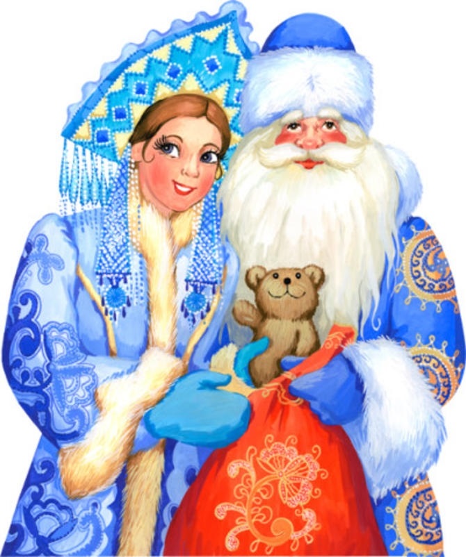 Красивые картинки с Дедом Морозом и Снегурочкой (50 картинок)