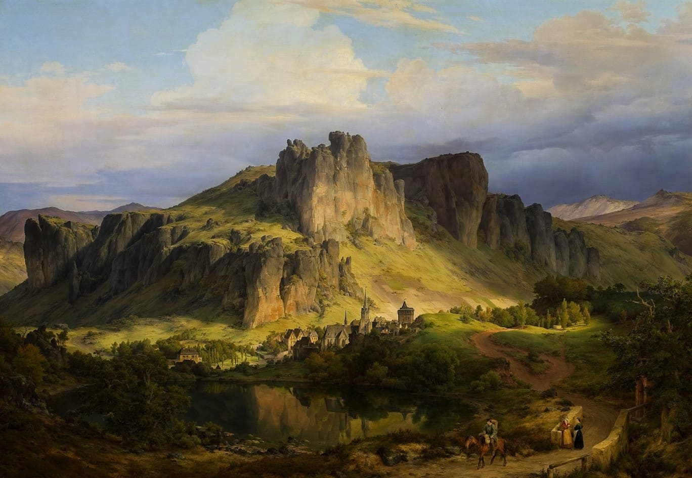 Художник Karl Friedrich Lessing (1808 – 1880). Красота немецких лесов и диких скал Гарца
