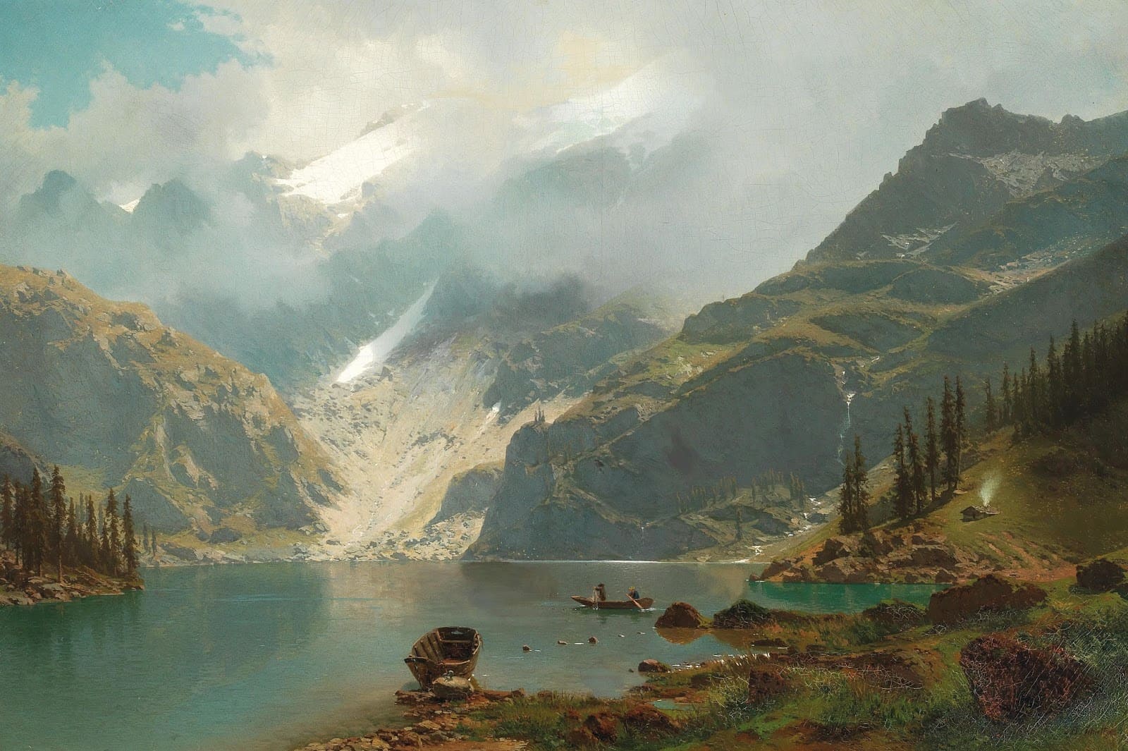 Художник Robert Schultze (1828 – 1910). Величественная красота гор
