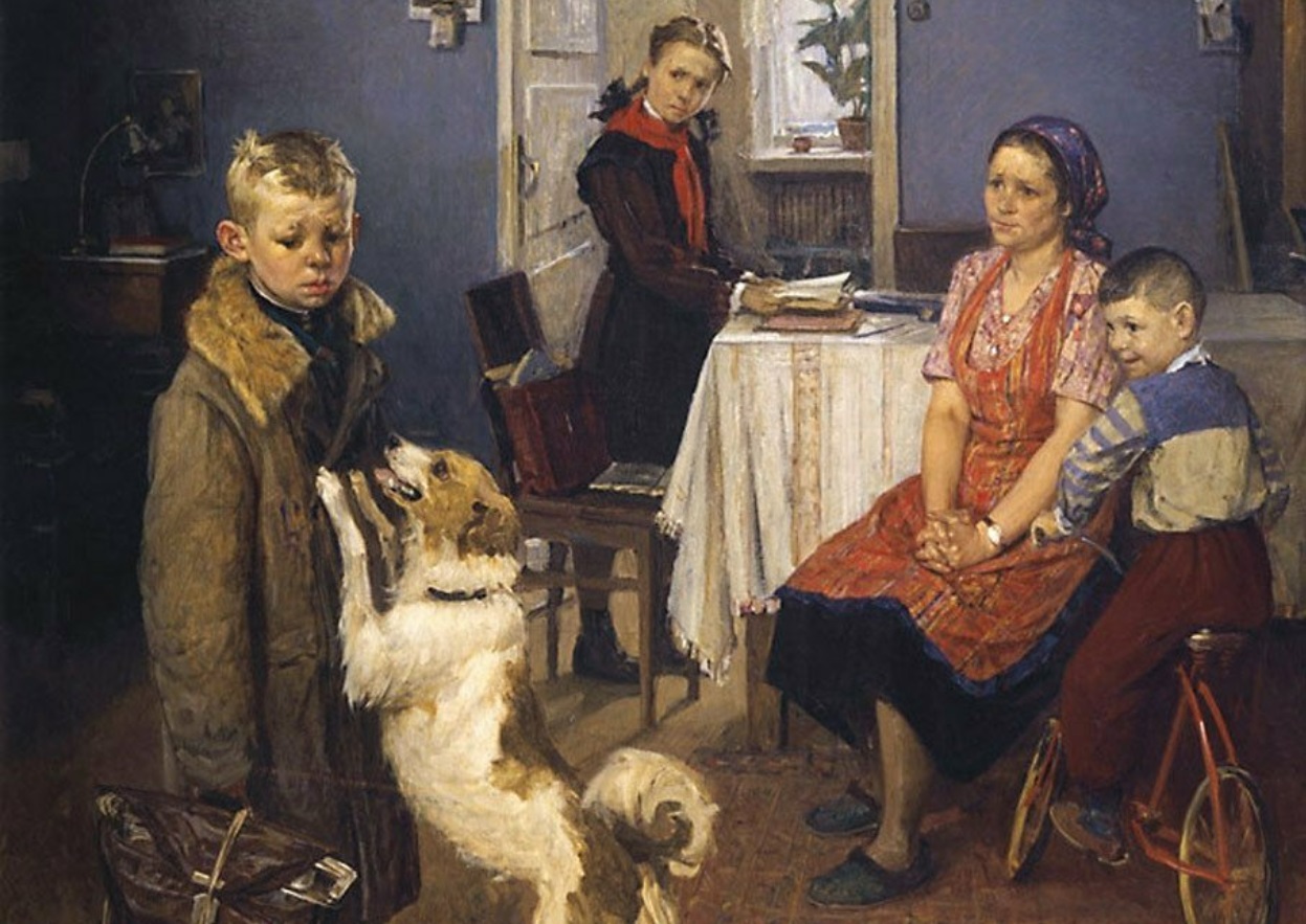 «Опять двойка» Фёдор Решетников, 1952 год (картины с историей)