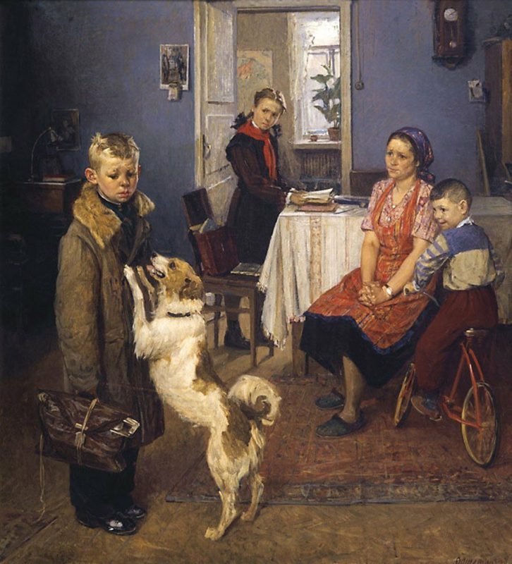 «Опять двойка» Фёдор Решетников, 1952 год