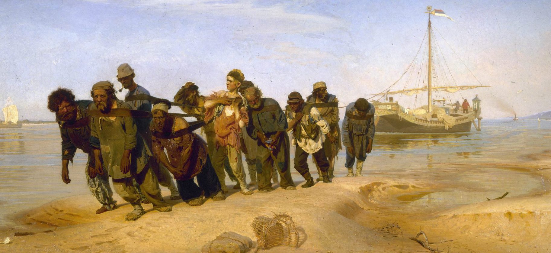 Илья Репин, «Бурлаки на Волге», 1872—1873 год. (картины с историей)