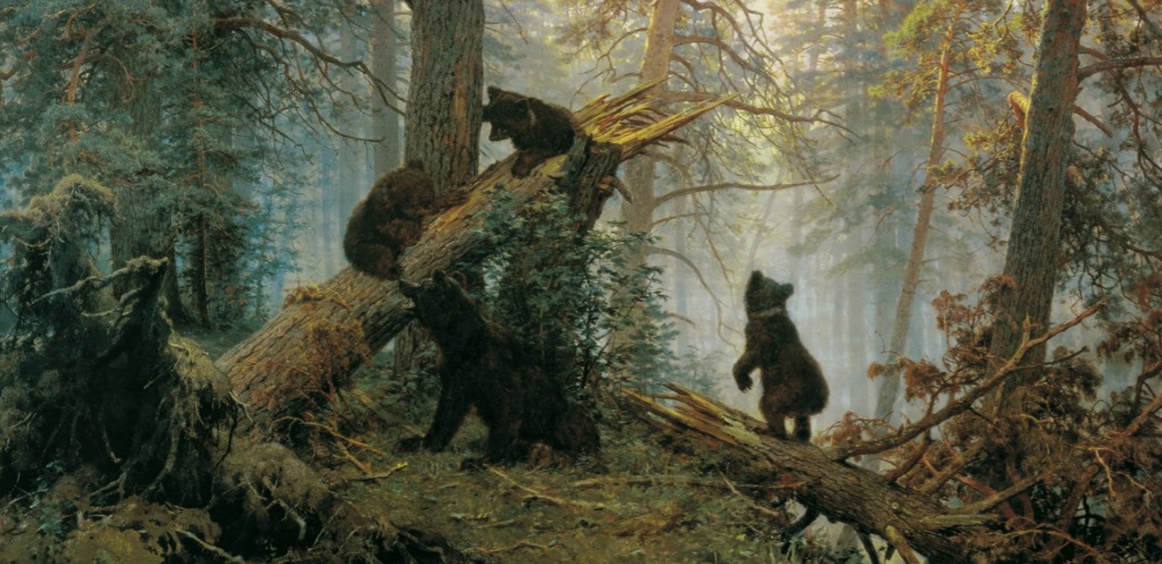 Шишкин Иван Иванович, «Утро в сосновом лесу», 1889 год. (картины с историей)